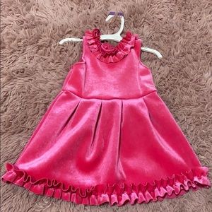 Pink velvet dress